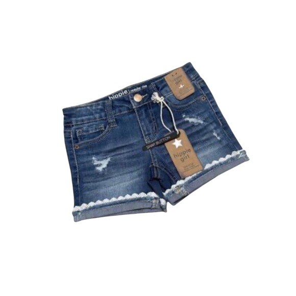 NWT Hippie Girl Shortie Regular Rise Soft Stretch Denim Shorts - Picture 1 of 3